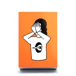 Daily Drawings 2026 desk calendar with abstract illustration of a person on an orange background.