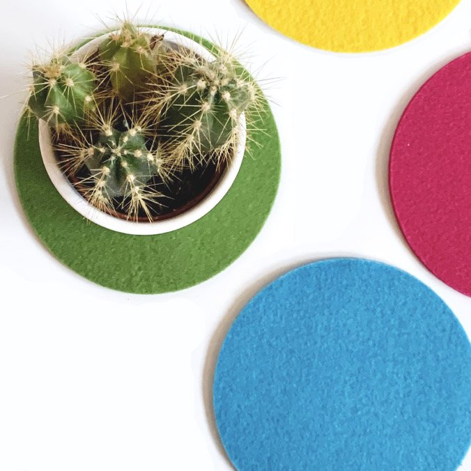 Felt Coasters - Round - set of 4