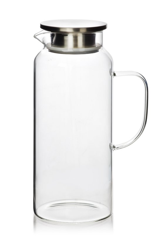 Moderne køkken kande med et borosilikat glas låg 1,9L 8x10,5x25,5 cm