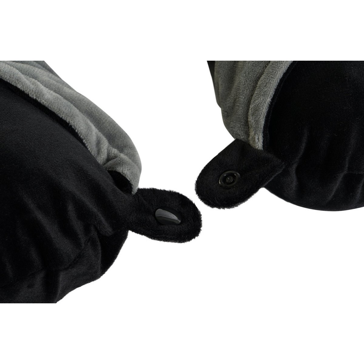 POLIESTROWA PODUSZKA PODRÓŻNA 30X10X32 CZARNY KAPTUR RC208034