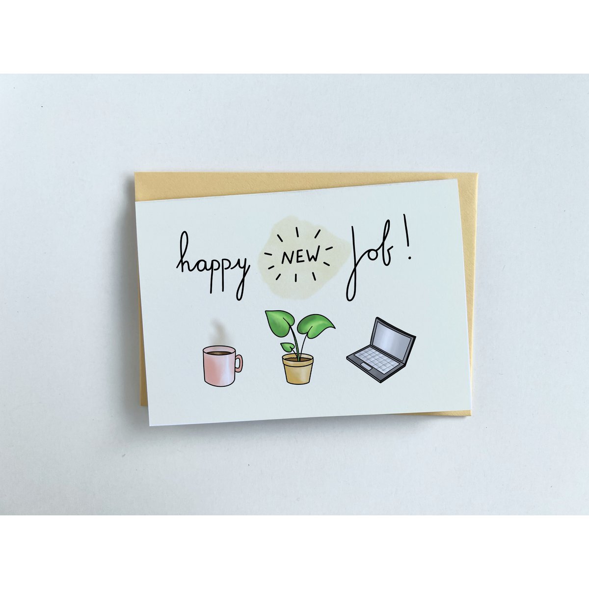 Nueva tarjeta de trabajo - feliz nuevo trabajo