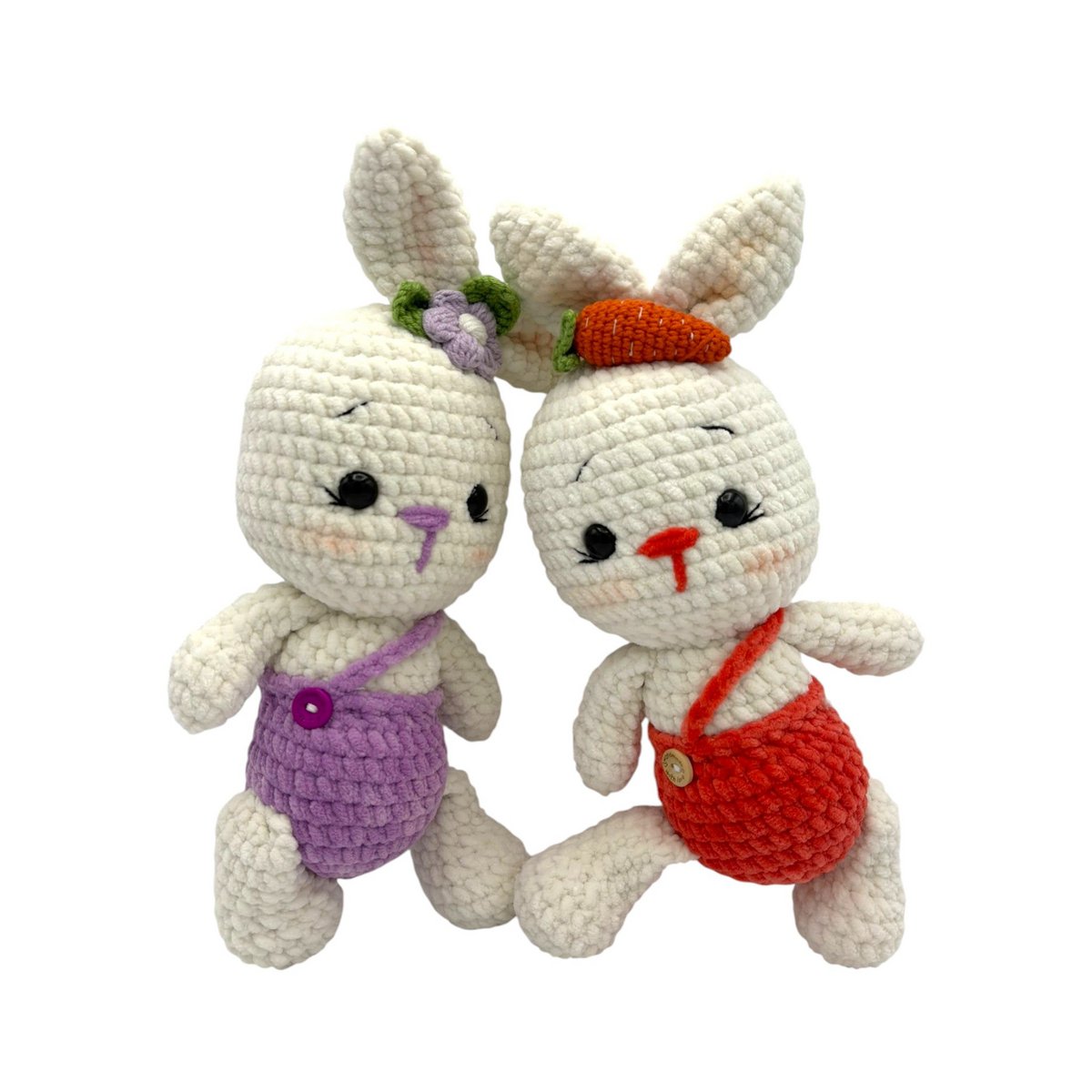 Handmade cuddly toy - bunny - made of velvet