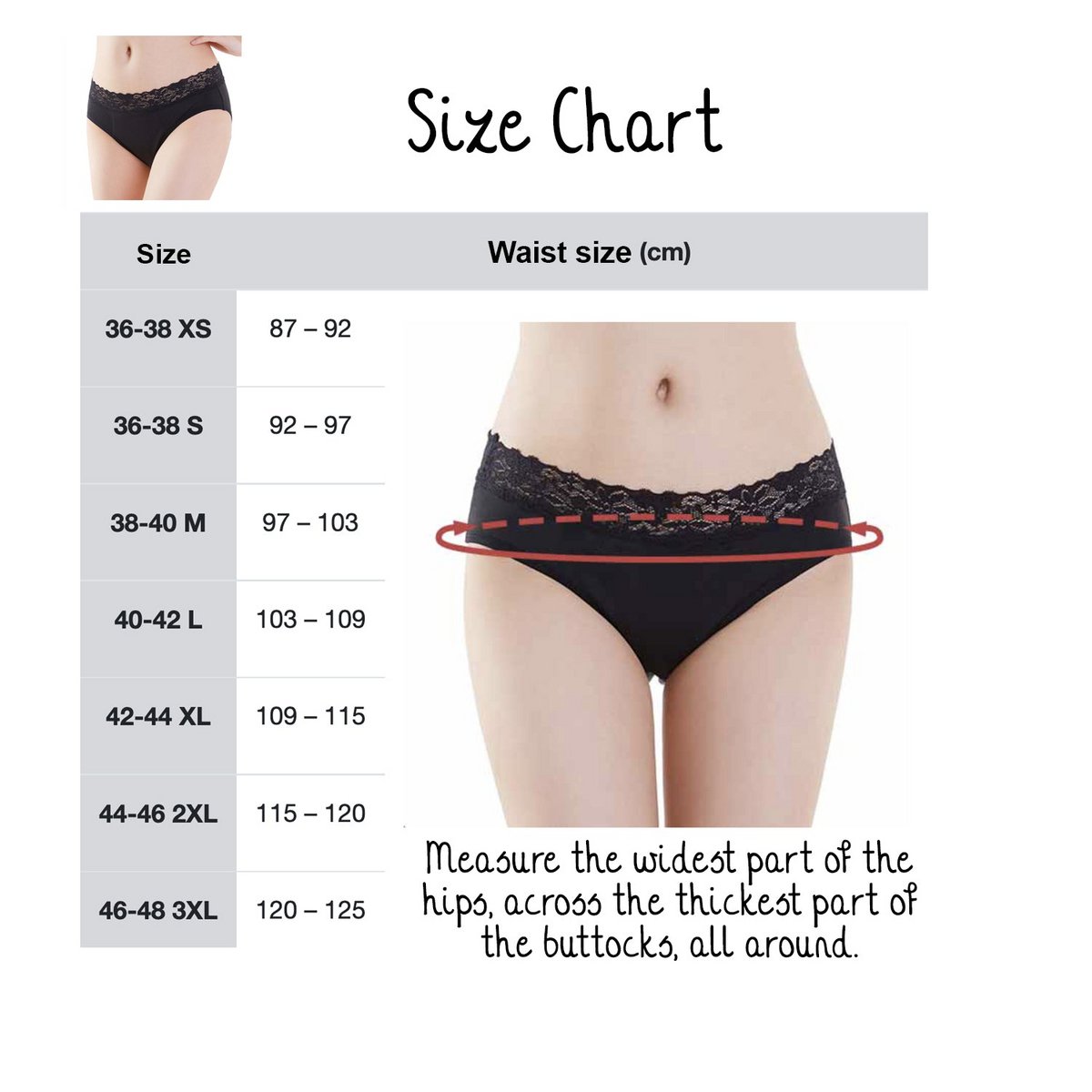 Bamboozy Menstrual Underwear Style 3 Mid-Hip Daisy