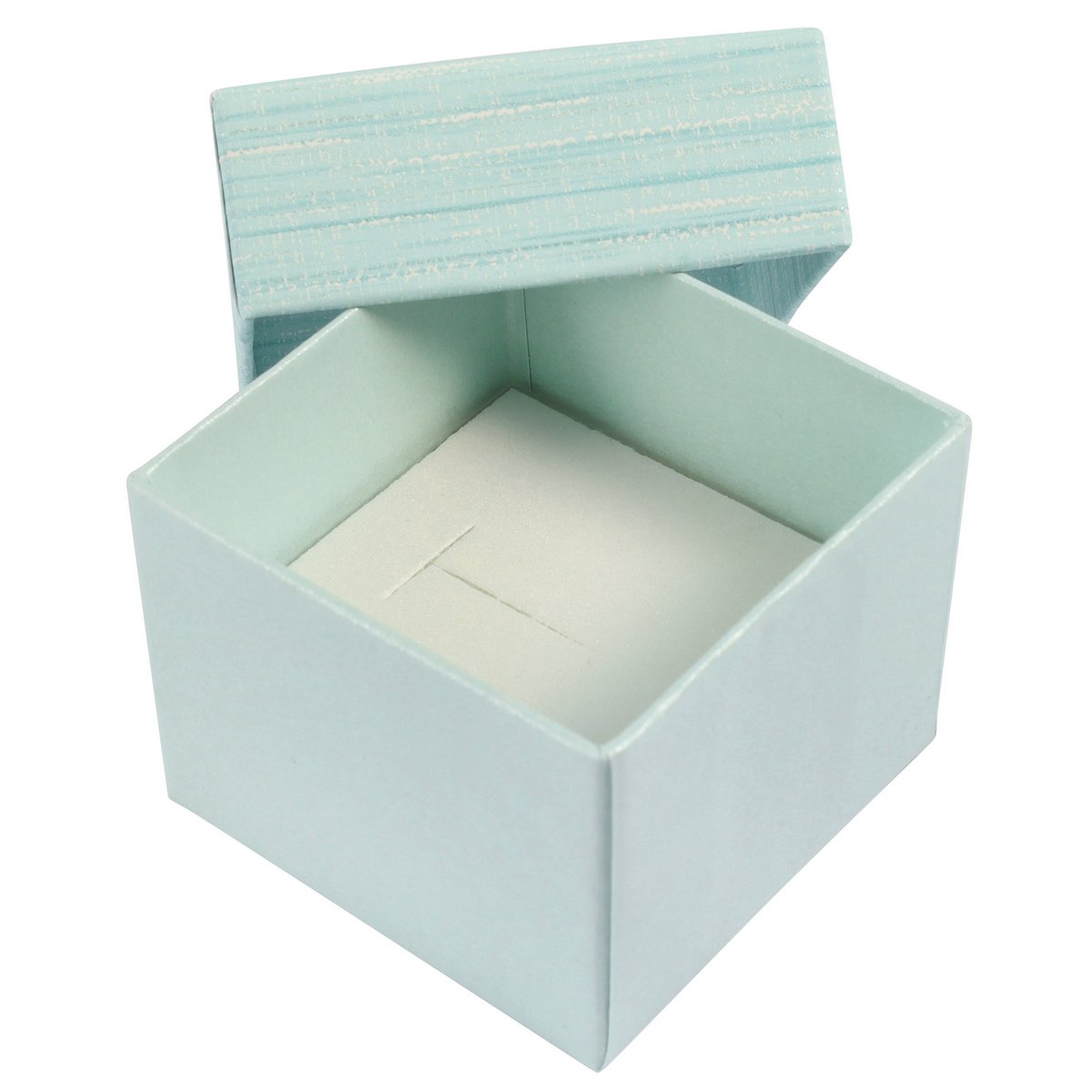 Boîtes à bijoux en carton, bleu clair, VE24, 5 x 5 cm