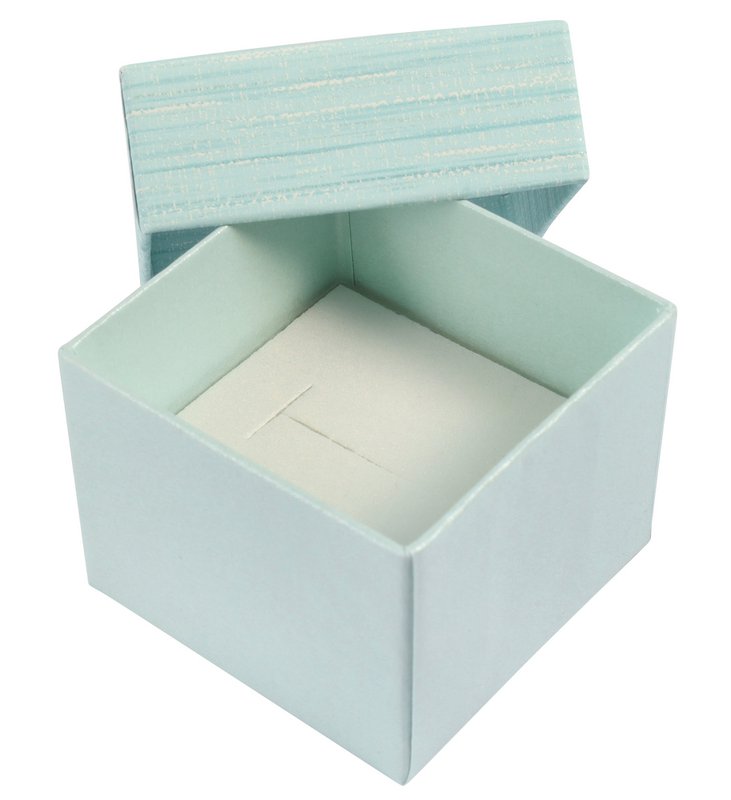 Cardboard jewelry boxes, light blue, VE24, 5 x 5 cm