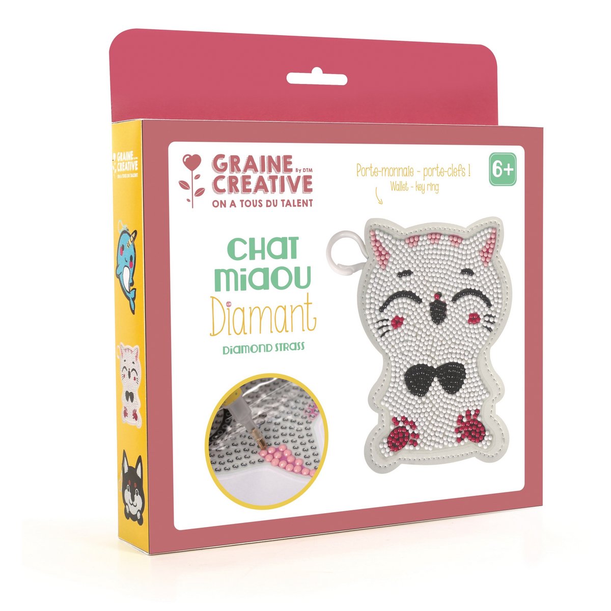 KIT DIAMOND MOSAIC COIN PURSE CAT