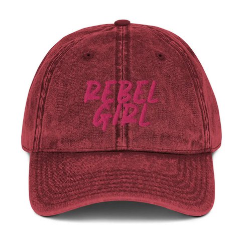 Vintage pet REBEL GIRL Vintage katoenen twill pet
