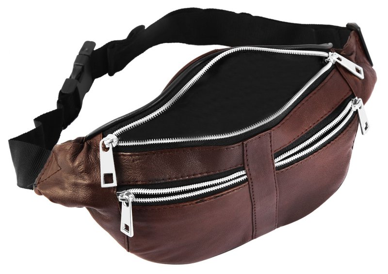 Steinmeister Hüfttasche aus Echtleder, braun
