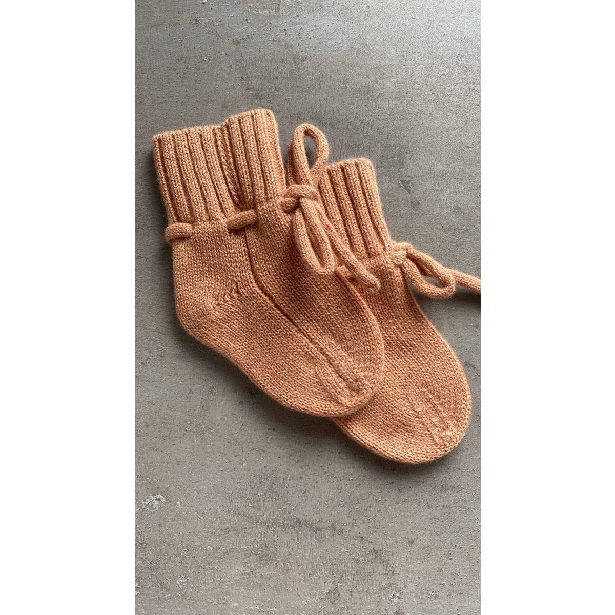 Bootie-Hausschuhe aus Merinowolle, Pfirsich