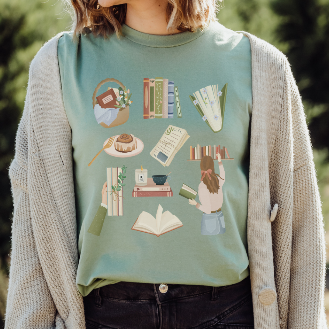 Camiseta Libros de lectura - Camisa Booklover DE ALGODÓN ORGÁNICO - Camisa de lectura
