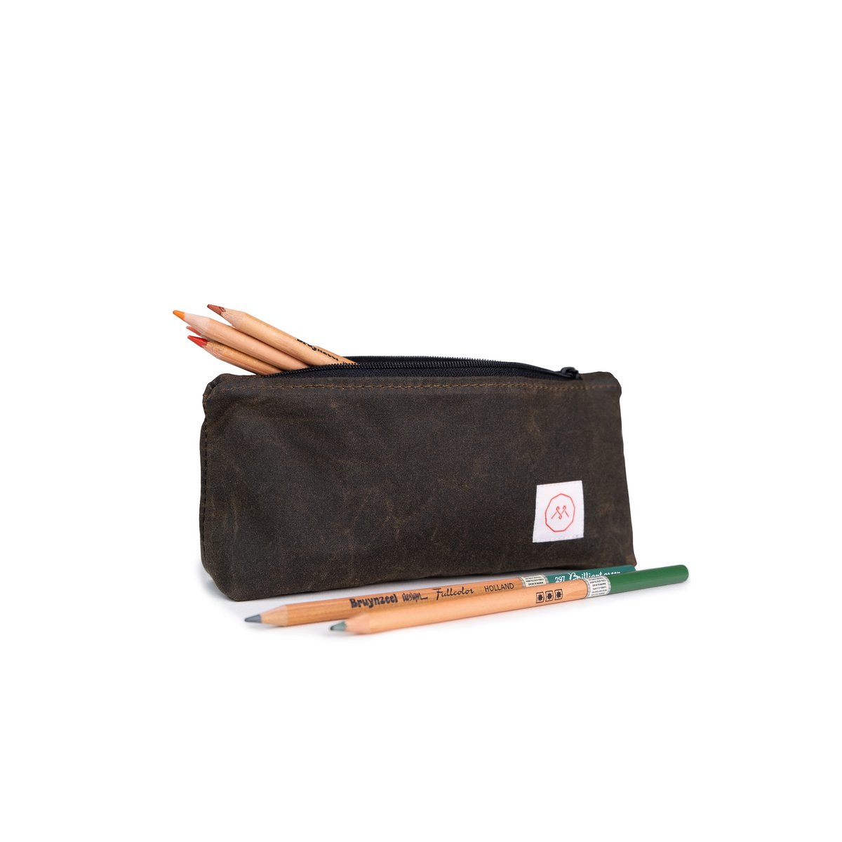 Case de lápiz de lona encerado, soporte para hombres para hombres, tienda de arte