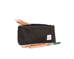 Voksed lærred blyantkasse, penholder til mænd, kunstbutikbutik