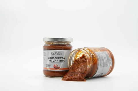 Würzige Bruschetta, glutenfreie würzige Tomatensauce 180 gr