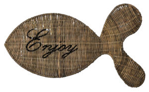 Placemat fish coasters  'Enjoy'