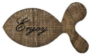 Placemat fish coasters 'Enjoy'