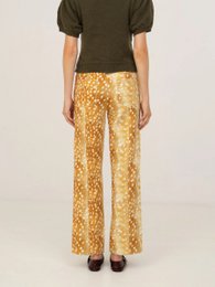 Jeans in denim con stampa cervo