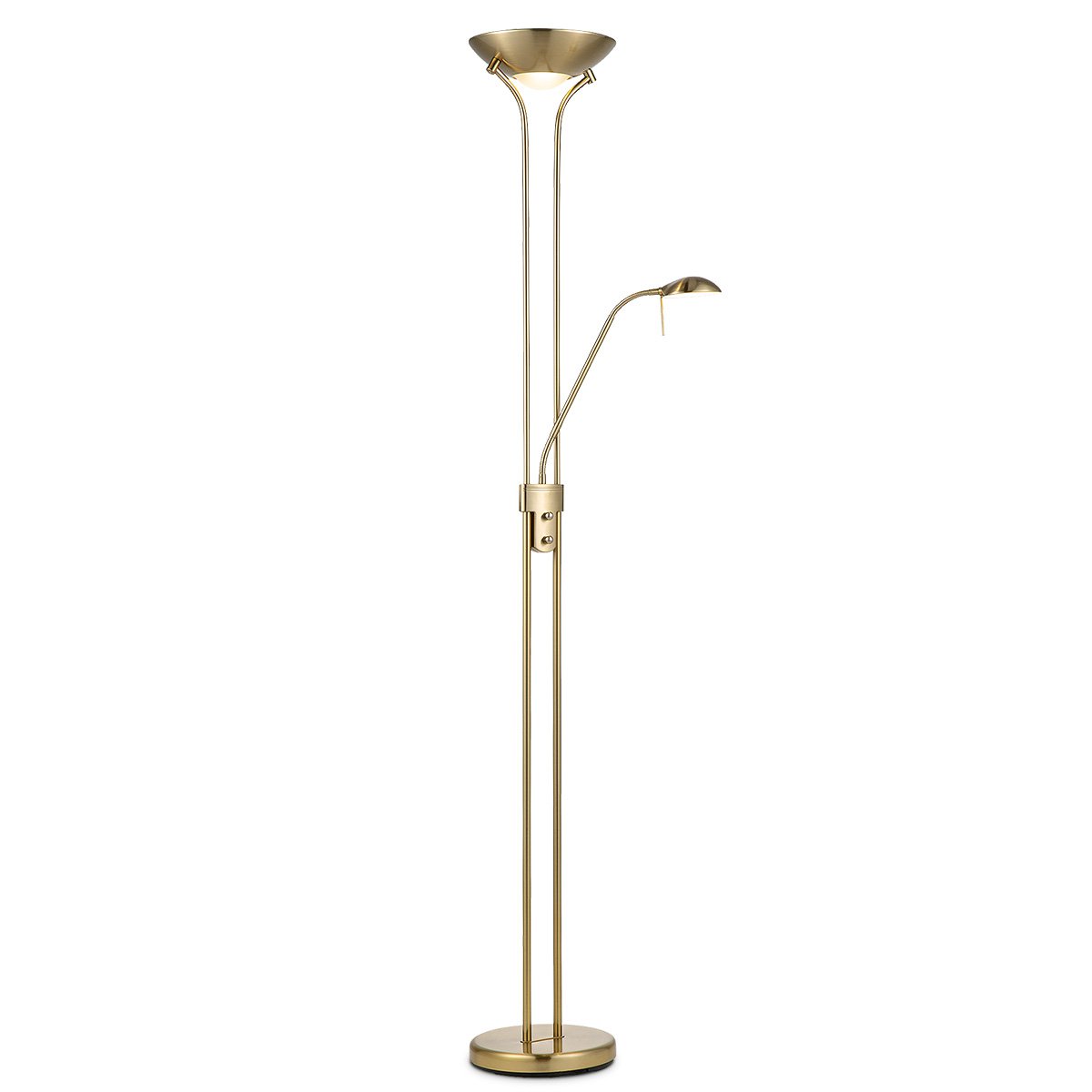 Home Sweet Home R7s + G9 LED-Uplight-Stehleuchte – klassisches Gold/Bronze