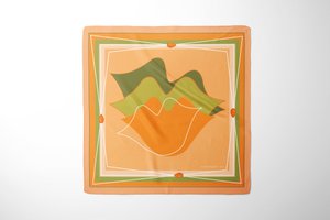 Zijden vierkante sjaal - MUSE 67*67 cm - Meloen