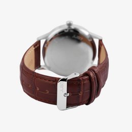 Reloj Just para hombre con correa de piel auténtica color marrón.