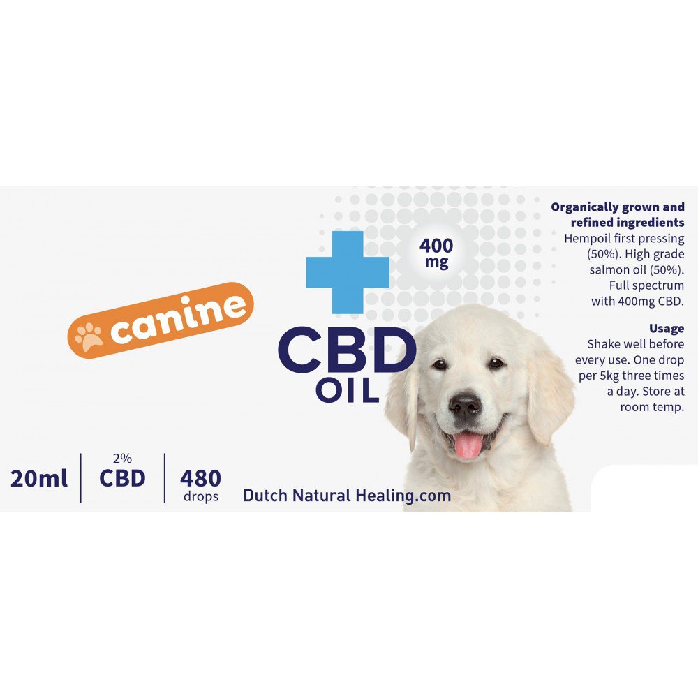 Aceite de CBD para perros 20ml - 2% (400mg)