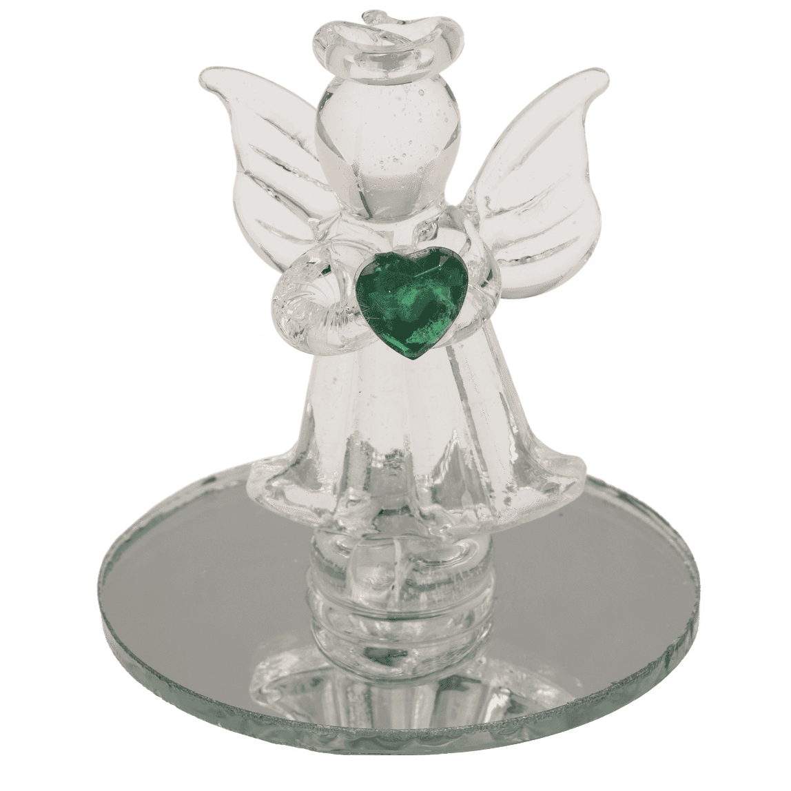 Glass Angel with Heart, 5 cm,