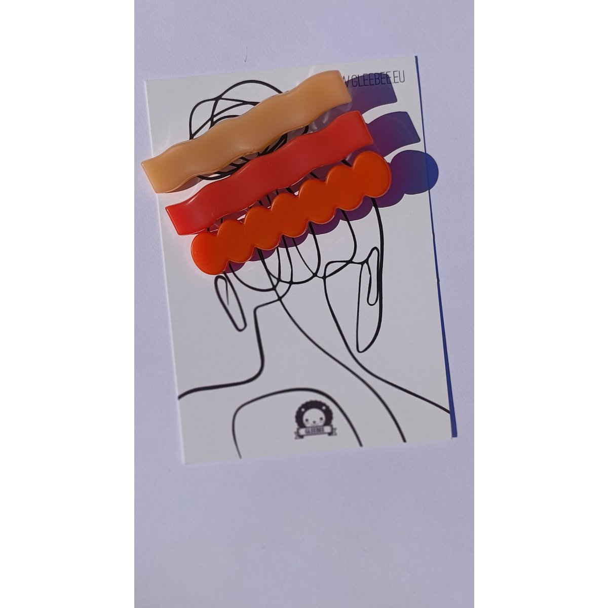 ⋒ pacchetto di clip per capelli in resina - Sunset (12 articoli) ⋒