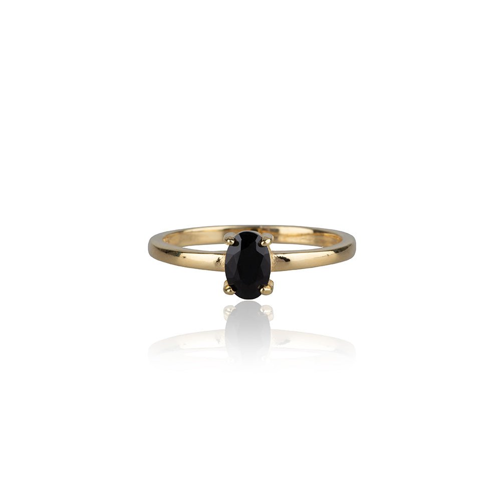 es una cosa de piedra | Anillo | Circonita dorada