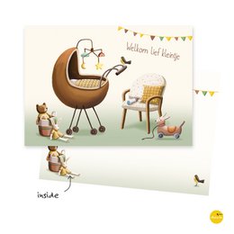 Greeting card birth crib (boy or girl)