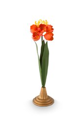 Deco Flower Metal Orange 40cm