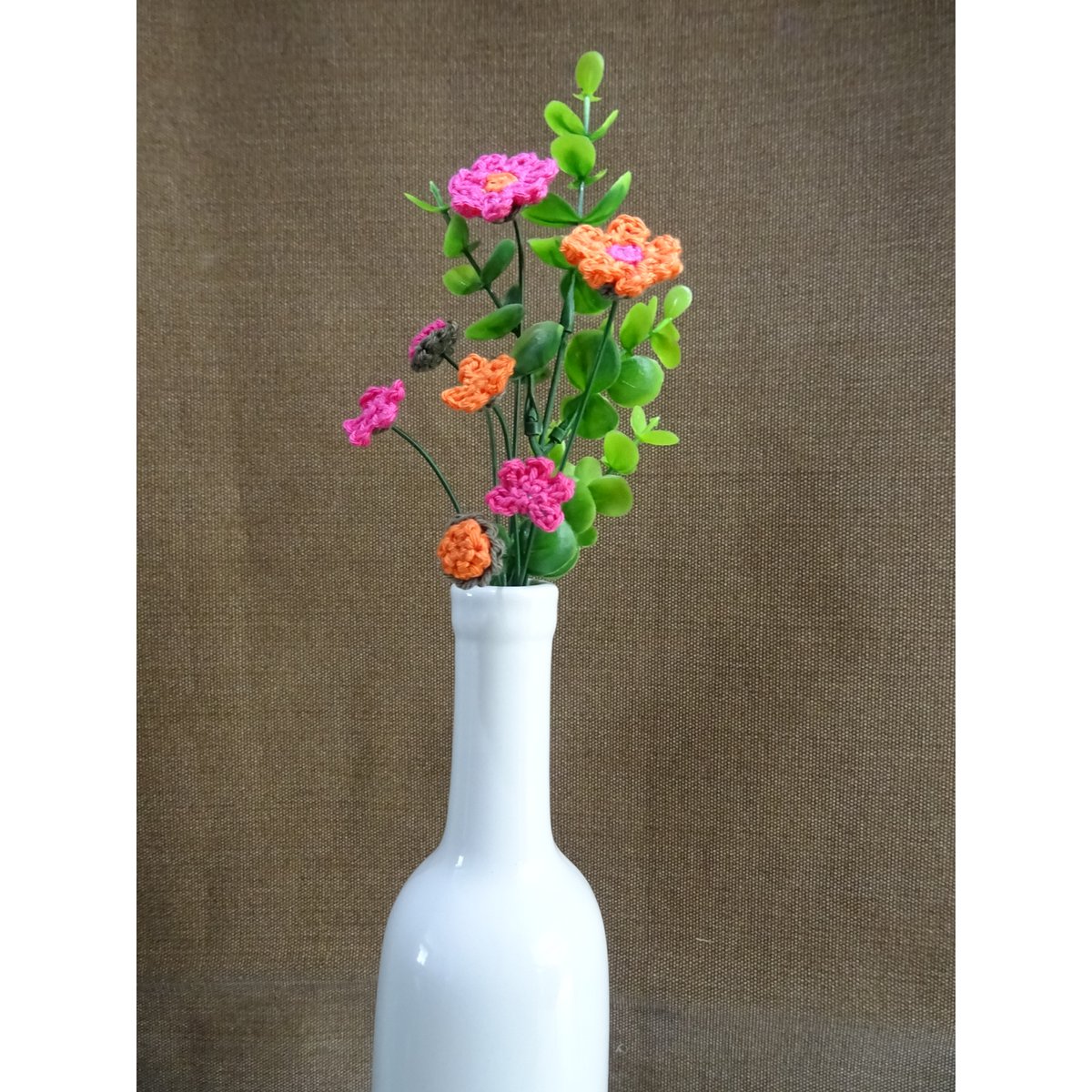 Boeket Roze/Oranje Groen