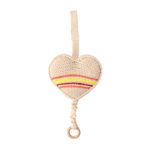 Crochet Music Box Heart Ecru