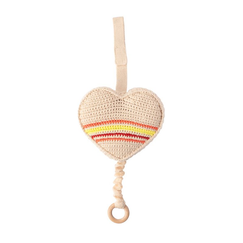 Crochet Music Box Heart Ecru