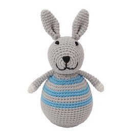 Crocheted bunny BOBBY in blue