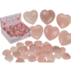 Heart shaped rose quartz,