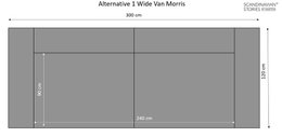 Van Morris 4-seater, Concrete Grey, Exclusive Corduroy from the Belgium company BRUTEX
