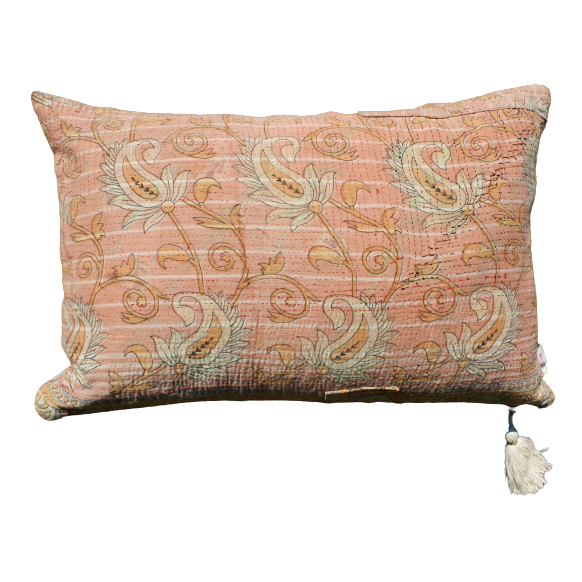 Cushion Cover Vintage Kantha 50x70 cm pastel orange