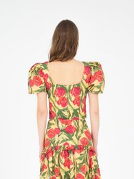 Zafira gele bloemenprint top