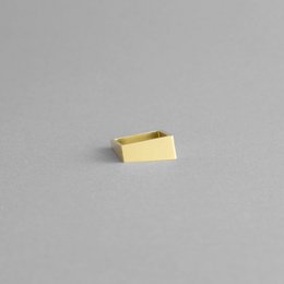Brass square ring, available in small, medium, and large sizes. Minimalist, geometric design with a square shape.