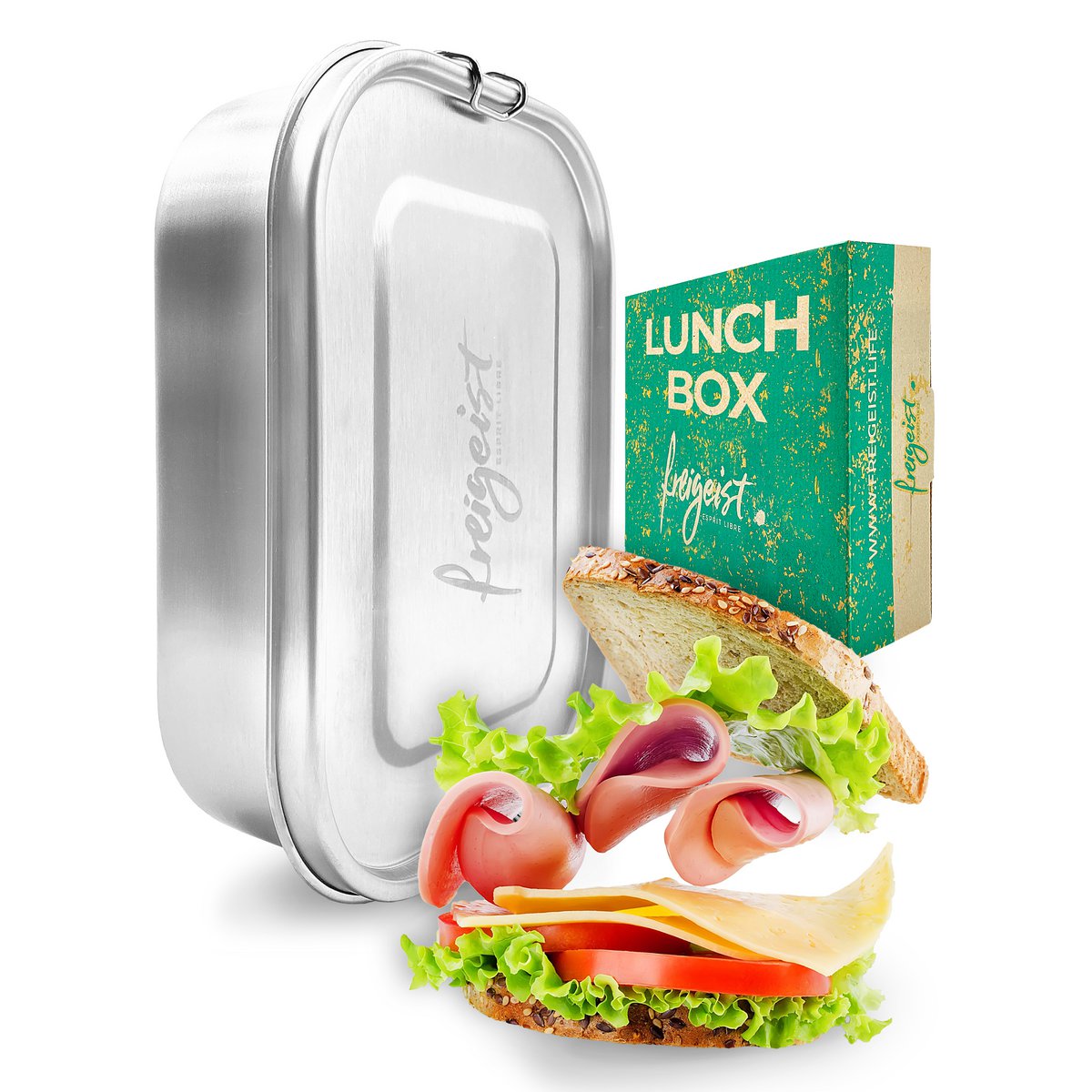 Stainless steel lunch box | stainless steel, unbreakable, leak-proof | 800ml