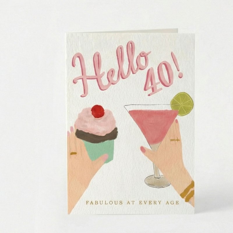 Hallo 40! Wenskaart