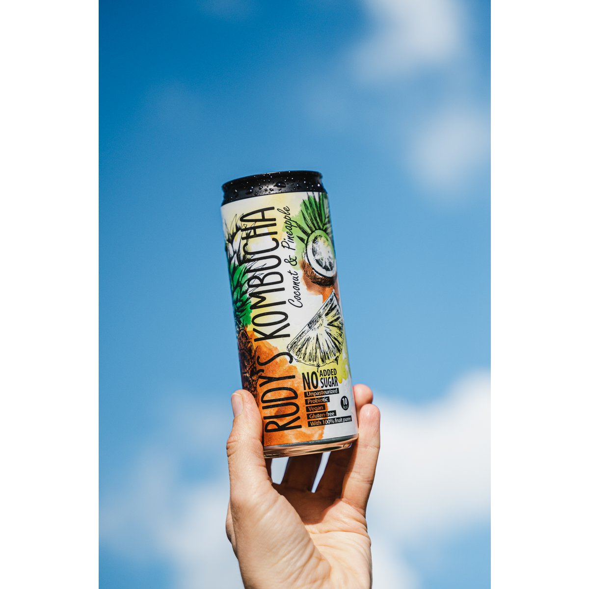 Rudys Real Coconut & Pineapple Kombucha (24x330ml)