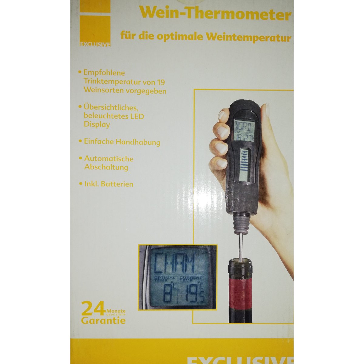 Wijnthermometer voor de optimale wijntemperatuur Kopieer