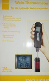 Termómetro para vino para la temperatura óptima del vino.
