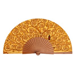 Gustav Klimt Print Hand Fan Livets træ