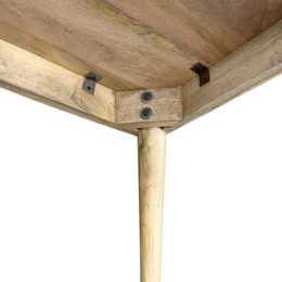 Light/dark brown wooden coffee table 120 x 70 x 55 h cm