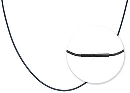 PURE snake chain with bayonet clasp 45cm in stainless steel - black