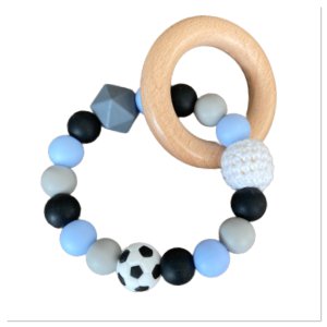 Bijtring voetbal blauw