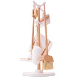 Wooden Toy Cleaning Set with Stand - 6-piece