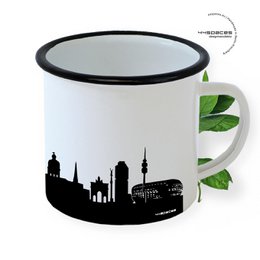 Munich enamel cup skyline