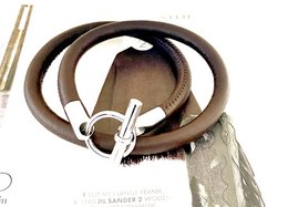 Armbånd læder hermes stil mørkebrun